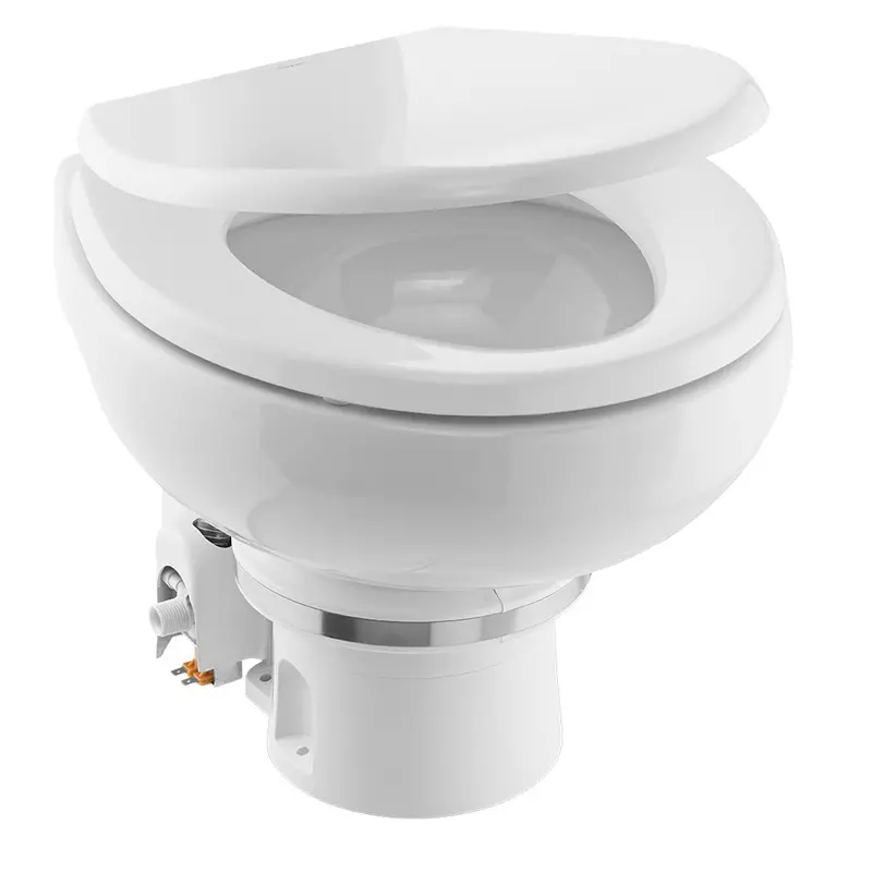 Dometic Masterflush 7160 White Electric Macerating Toilet W/Orbit Base, Raw Water Flush - 24V [9610007275] 1