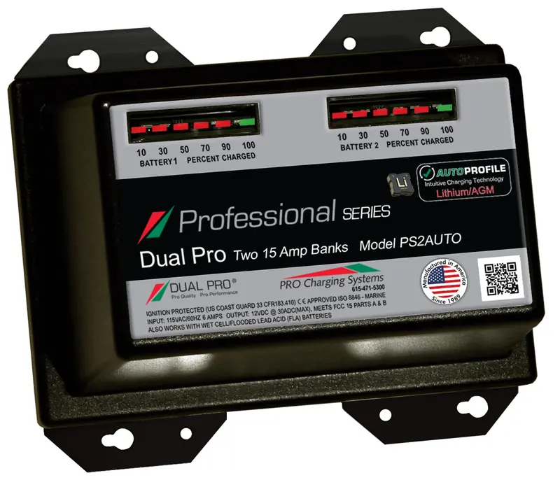 Dual Pro Ps2auto Battery Charger, Auto Profile 2 Bank 30 Amps 1