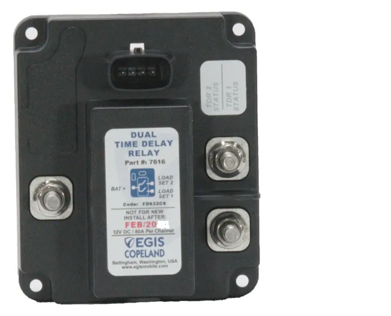 Egis 7616 Tdr Series Dual Output  Time Delay Relay 2X80a 12V 1