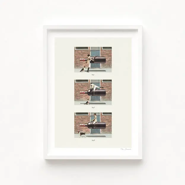 'Eqwine Ride' Art Print By Vertigo Artography | Funny Wine Wall Art Quirky Equestrian Dog Lover Decor 2