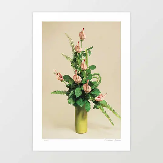 'F U Bouquet Art' Print By Vertigo Artography | Edgy Floral Wall Art Funny Rose Decor 1