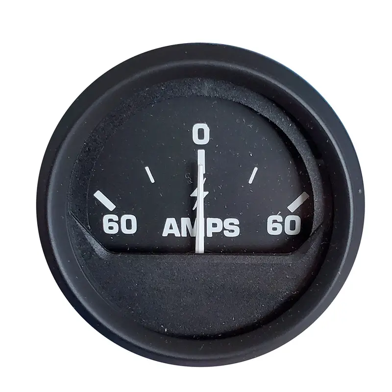 Faria Euro Black 2" Ammeter Gauge (60-0-60 Amp) [12822] 1