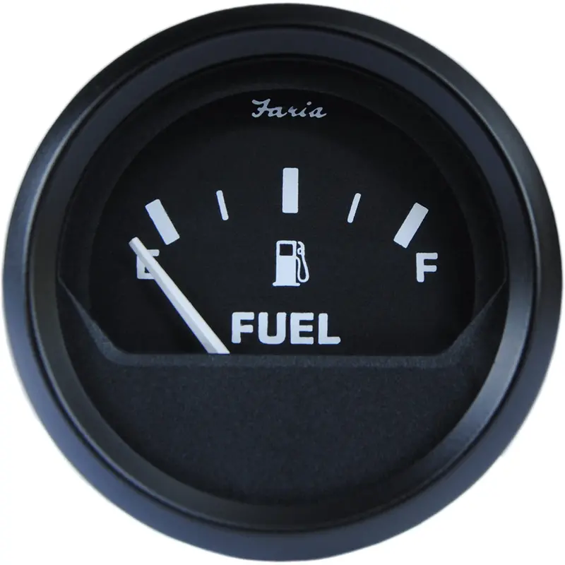 Faria Euro Black 2" Fuel Level Gauge - Metric [12802] 1