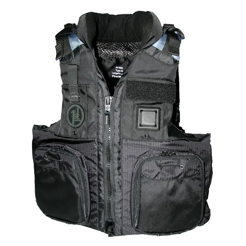 First Watch Av-800 Four Pocket Flotation Vest - Black - Small To Medium [Av-800-Bk-S/M] 1