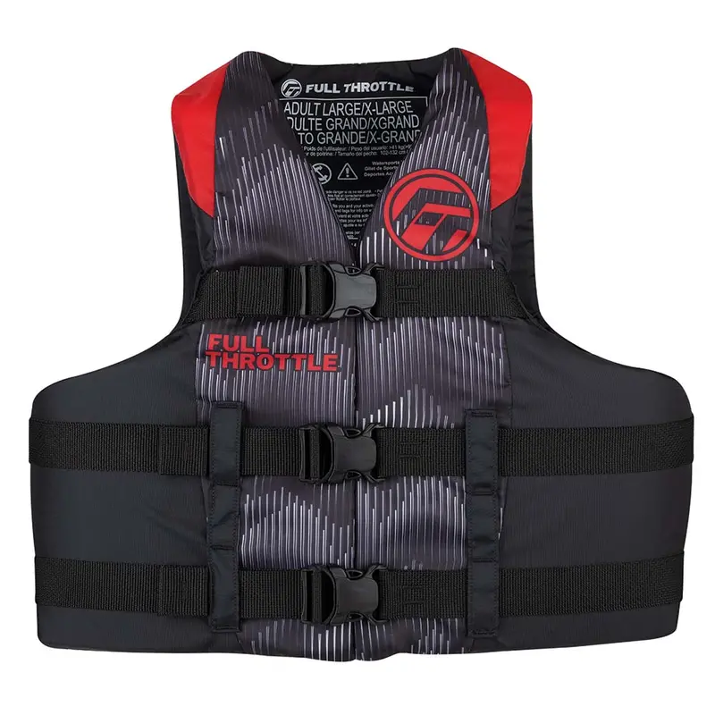 Full Throttle Adult Nylon Life Jacket - S/M - Red/Black [112200-100-030-22] 1