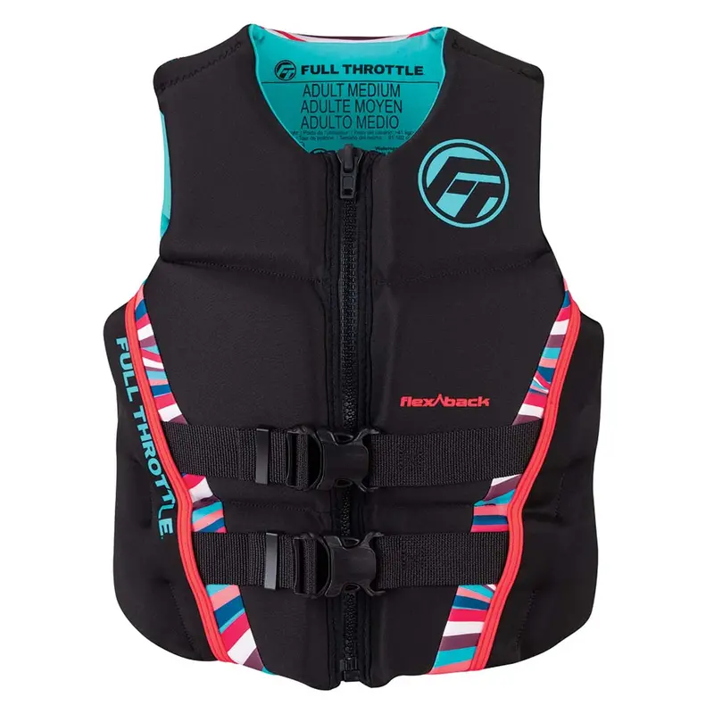Full Throttle Womens Rapid-Dry Flex-Back Life Jacket - Womens S - Pink/Black [142500-105-820-22] 1