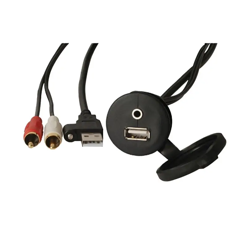 Fusion Ms-Cbusb35 Panel Mount 3.5Mm And Usb Au-In Jack 1