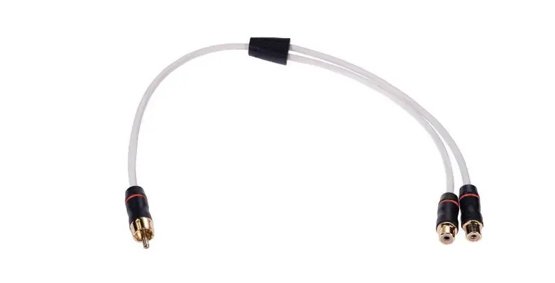 Fusion Ms-Rcayf 1Male-2Female Shielded Twisted Rca Y-Cable 1