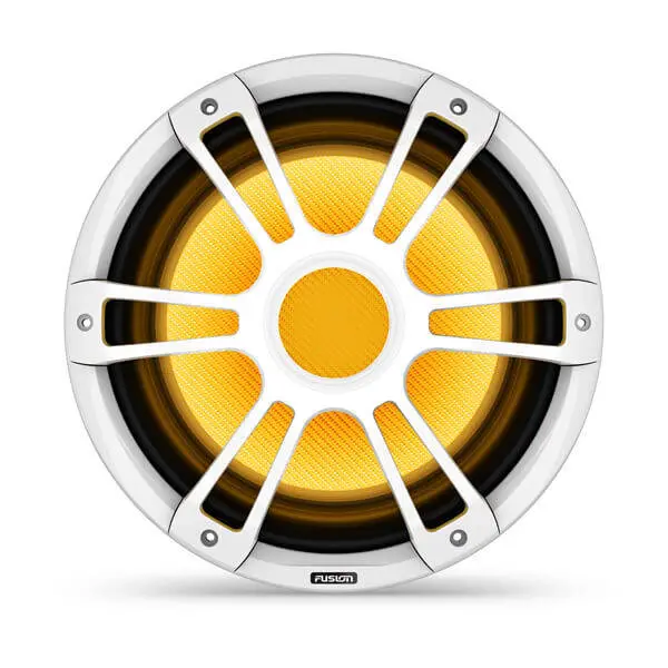 Fusion Sg-Sl123spw 12In 600 Watt Sub-Woofer Sports Grill White 1