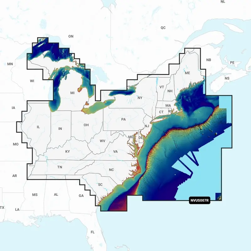 Garmin Nvus007r Navionics+ Vision+ U.S. East Microsd 1