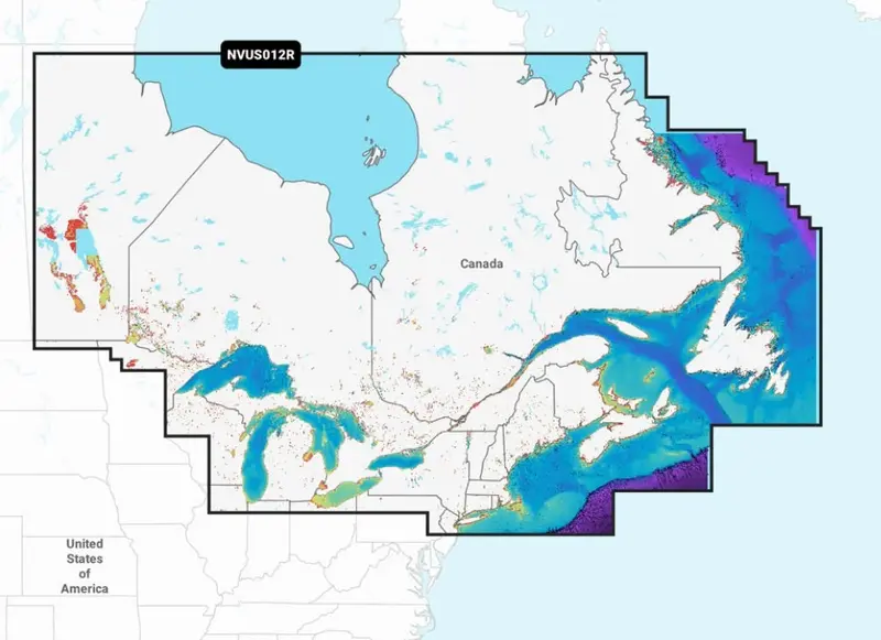 Garmin Nvus012r Navionics+ Vision+ Canada East & Great Lakes Microsd 1