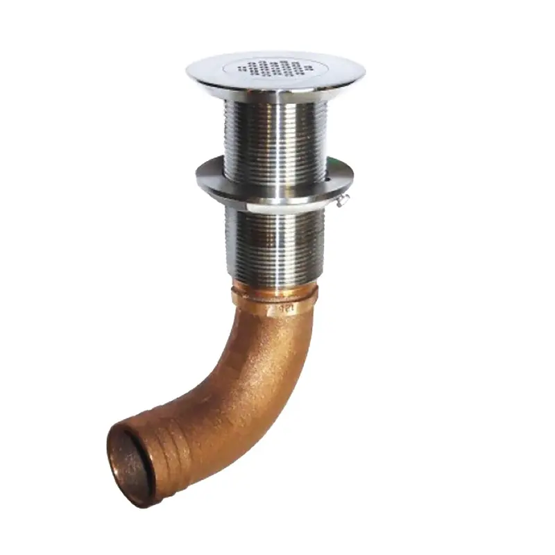 Groco 1-1/4" Hose Barb Stainless 90 Degree Deck Drain  [Scus-1290] 1