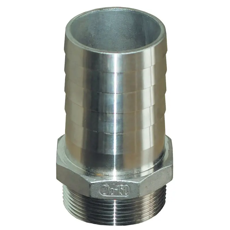 Groco 2"" Npt X 2" Id Stainless Steel Pipe To Hose Straight Fitting [Pth-2000-S] 1