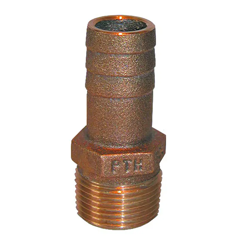 Groco 3/4" Npt X 3/4" Id Bronze Pipe To Hose Straight Fitting [Pth-750] 1
