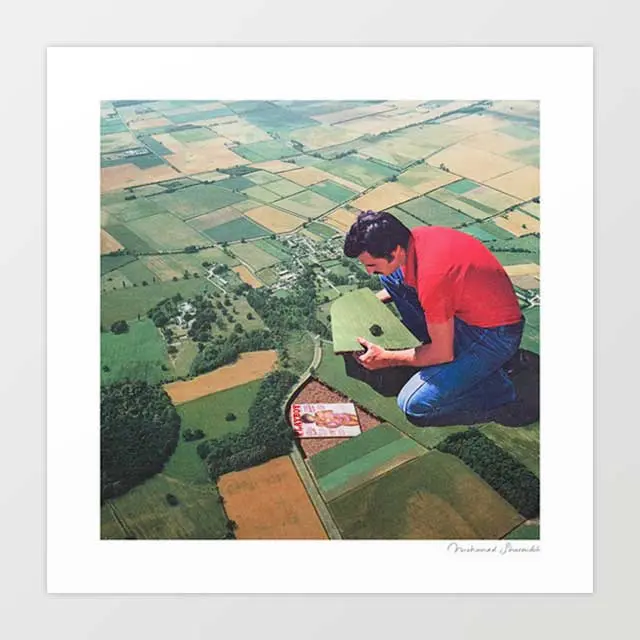 'Hide And Seek' Art Print By Vertigo Artography | Surreal Aerial Landscape Quirky Retro Wall Art 1