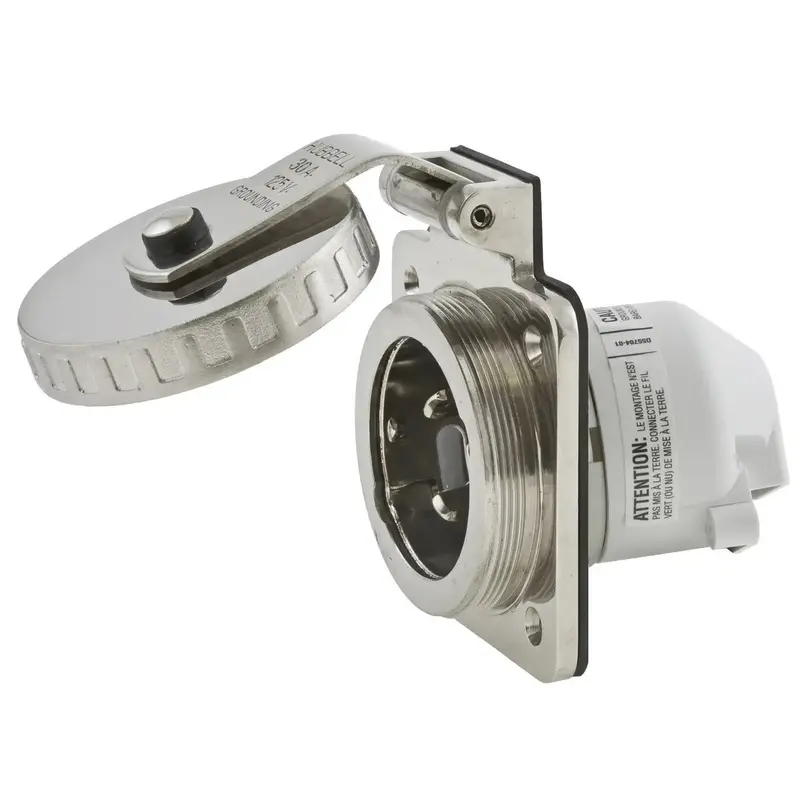 Hubbell Hbl303ss 30A Inlet Round Stainless Steel 1