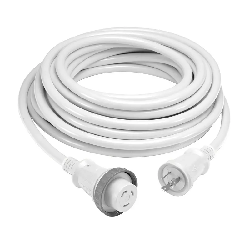 Hubbell Hbl61cm03wled 30 Amp 25 Foot Cordset With Led White 1