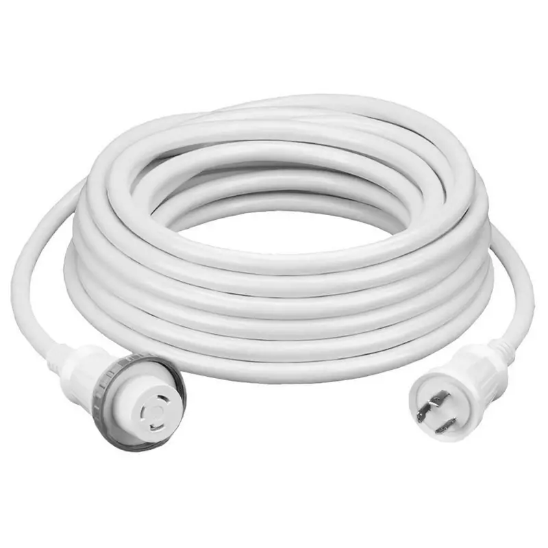 Hubbell Hbl61cm08w 30A 50 Ft White Shore Cord 1