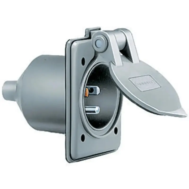 Hubbell Hbl61cm64 15 Amp 125V 2 Pole 3 Wire Gray Outlet 1