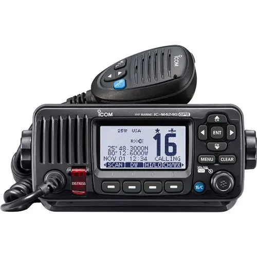 Icom M424g Black Vhf Radio Class D Dsc Built-In Gps 1