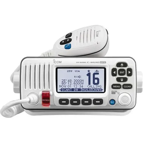 Icom M424g White Vhf Radio Class D Dsc Built-In Gps 1