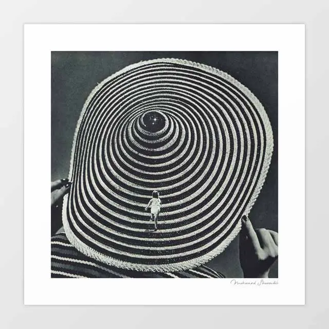 'Inside Out' Art Print By Vertigo Artography | Surreal Black & White Optical Illusion Wall Art 1