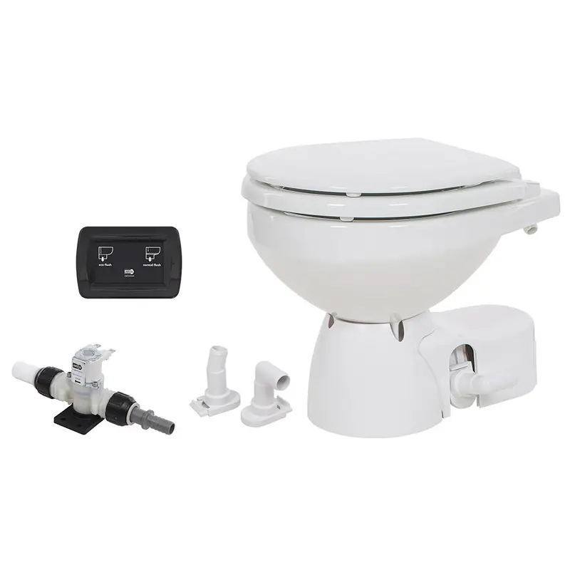 Jabsco Quiet Flush E2 Fresh Water Toilet Compact Bowl - 24V - Soft Close Lid [38045-3094Rsp] 1