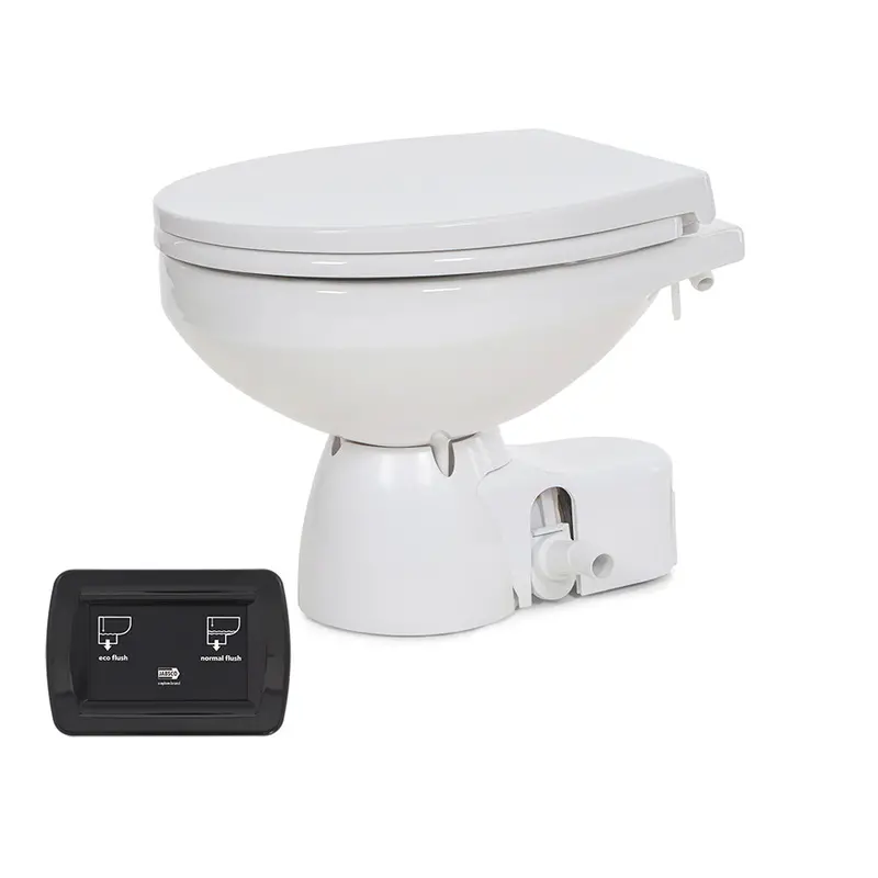 Jabsco Quiet Flush E2 Fresh Water Toilet Regular Bowl - 24V  Soft Close Lid [38045-4194Rsp] 1