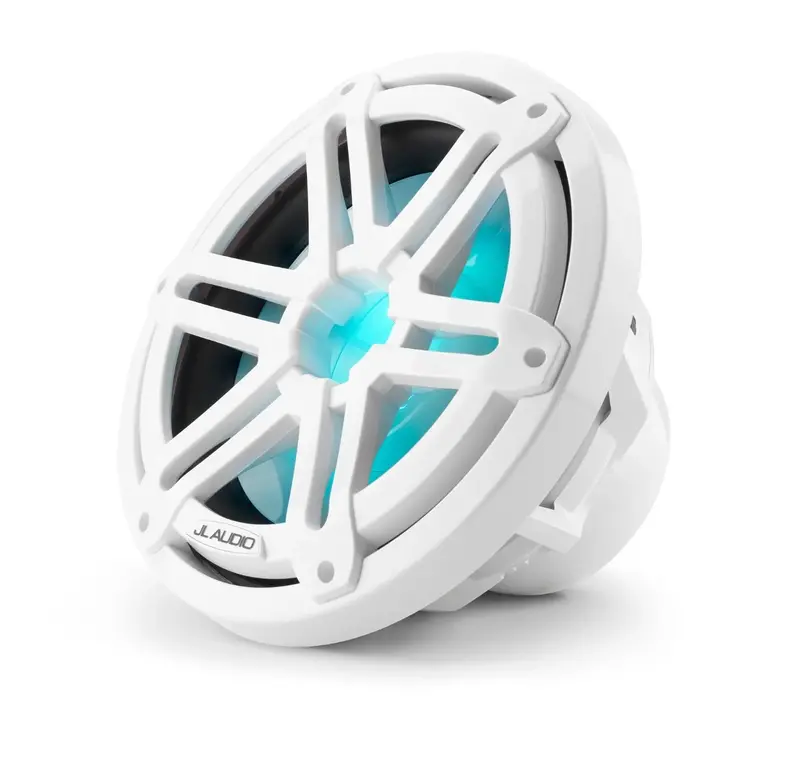 Jl Audio M3 10In Marine Subwoofer White Sport Grille With Rgb Led 1