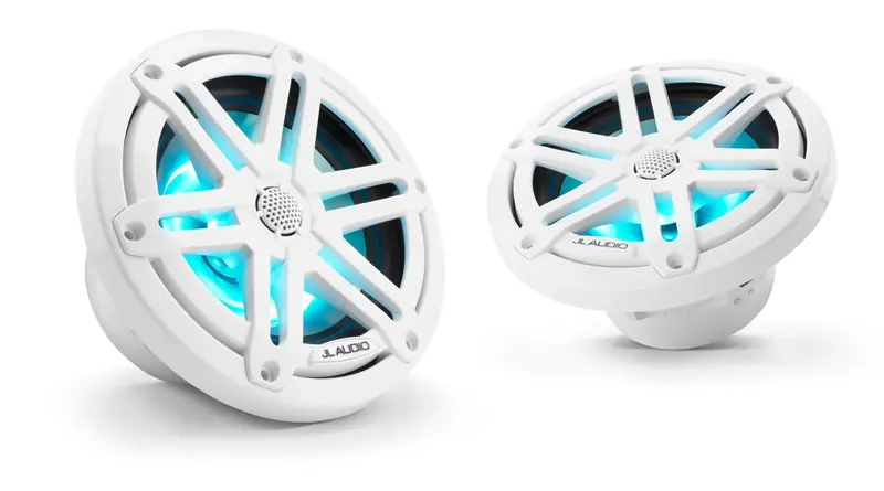 Jl Audio M3 6.5In Coaxial Speakers White Sport Grille With Rgb Led 1