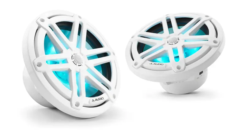 Jl Audio M3 7.7In Coaxial Speakers White Sport Grille With Rgb Led 1