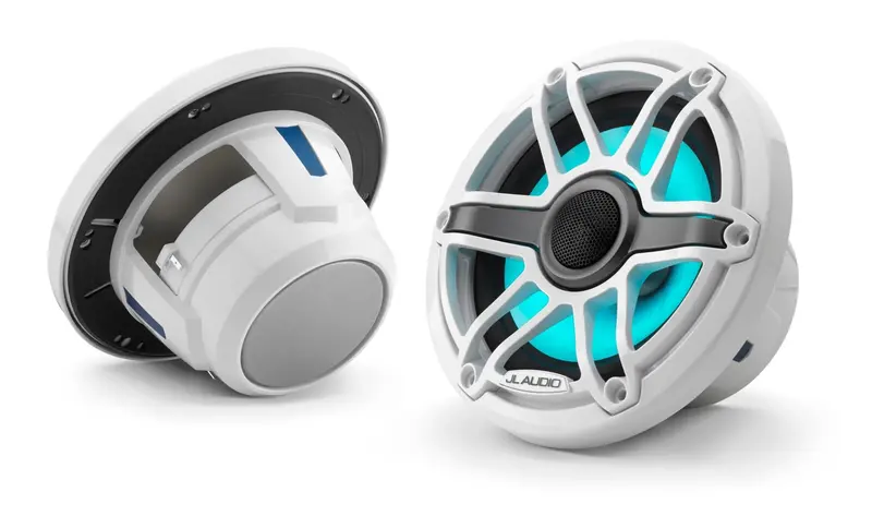 Jl Audio M6 6.5In Coaxial Speakers White Sport Grille With Rgb Led 1