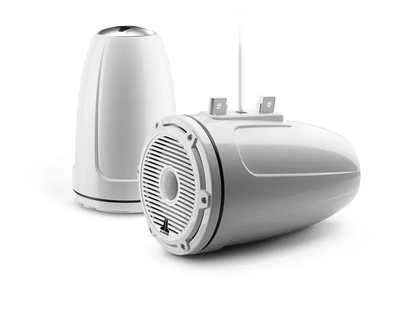 Jl Audio M6 7.7In Enclosed Tower Speakers White Classic Grille 1