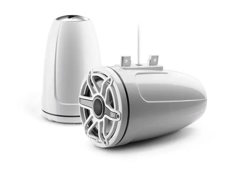 Jl Audio M6 7.7In Enclosed Tower Speakers White Sport Grille 1