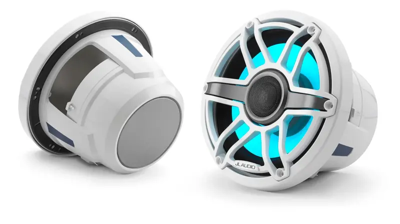 Jl Audio M6 8.8In Coaxial Speakers White Sport Grille With Rgb Led 1