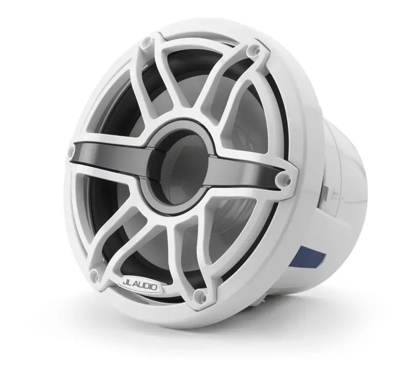 Jl Audio M6 8In Subwoofer With White Sport Grille Infinite Baffle 1