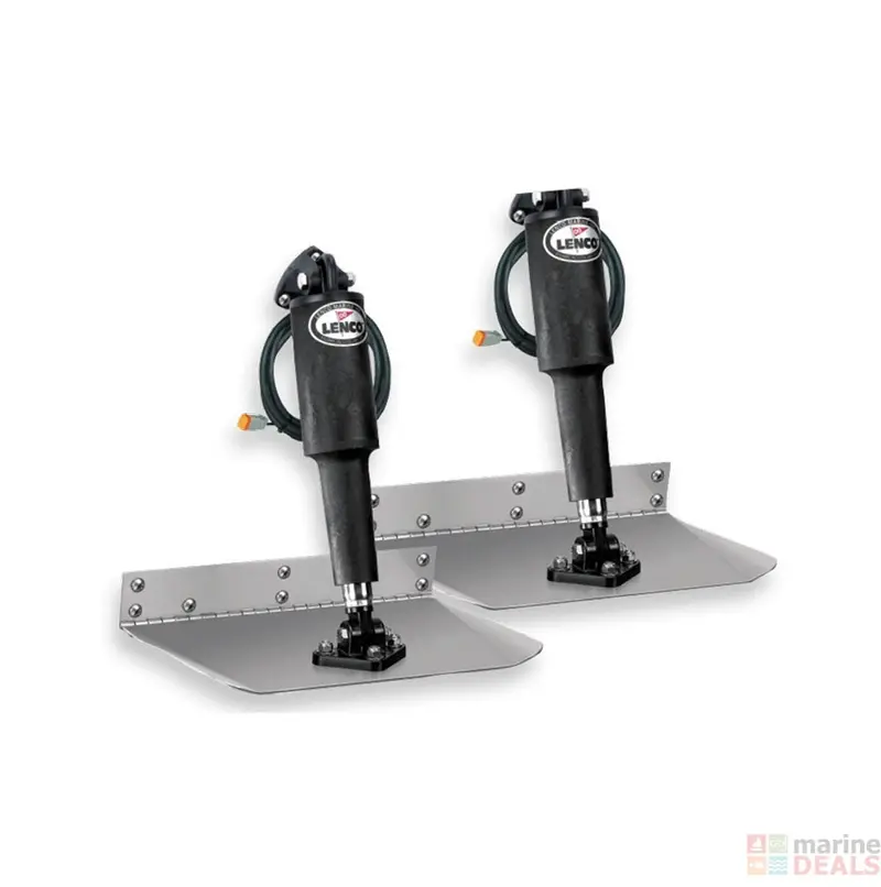 Lenco 12Inx12in Standard Mount Trim Tab Kit 12V Standard Integrated Switch 1