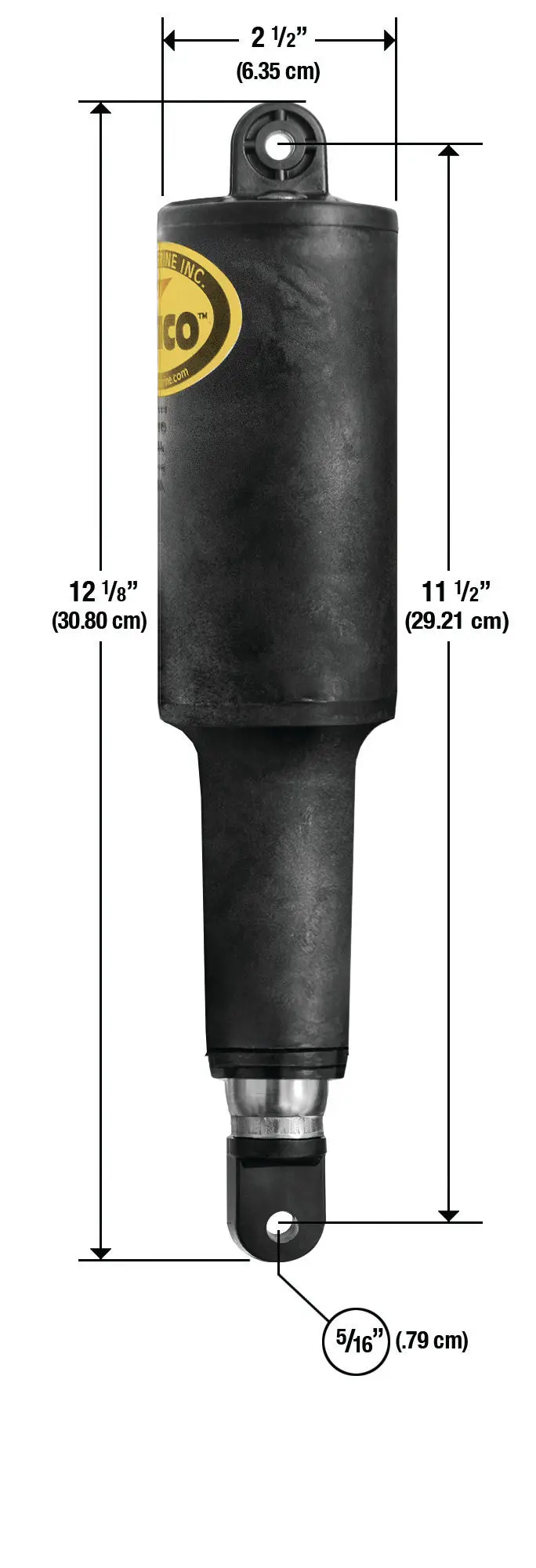 Lenco 2 1/4In Stroke Standard Actuator 5/16In 24V 1