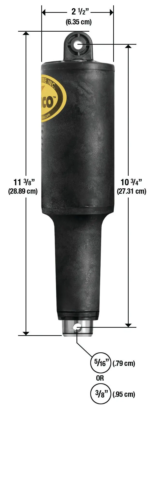 Lenco 2 1/4In Stroke Xd Actuator 3/8In 24V 1