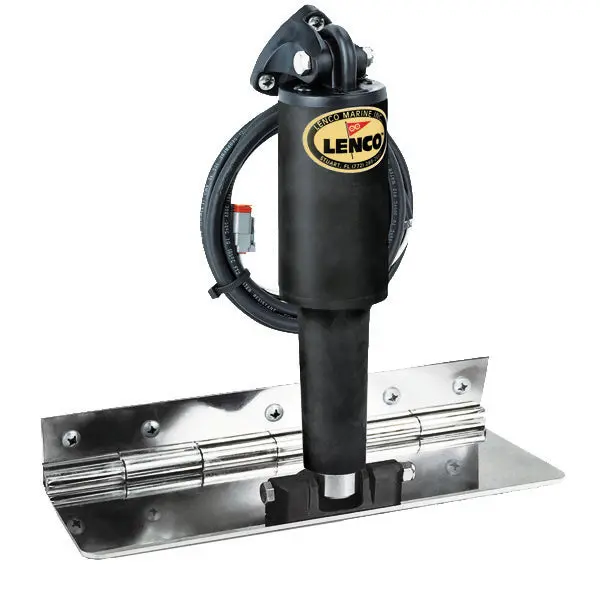 Lenco 4Inx12in Limited Space Trim Tab Kit 12V Polished Finish 1