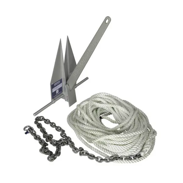 Lewmar 7Lb Lfx Anchoring Kit With 10Ft G4 1/4In Chain 150Ft 1/2In 8-Plait Line 1