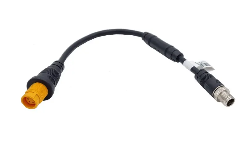 Lowrance M12m-5Pf 1.2Ft M12m 8-Pin To Yellow 5-Pin Ethernet Adapter Cable 1
