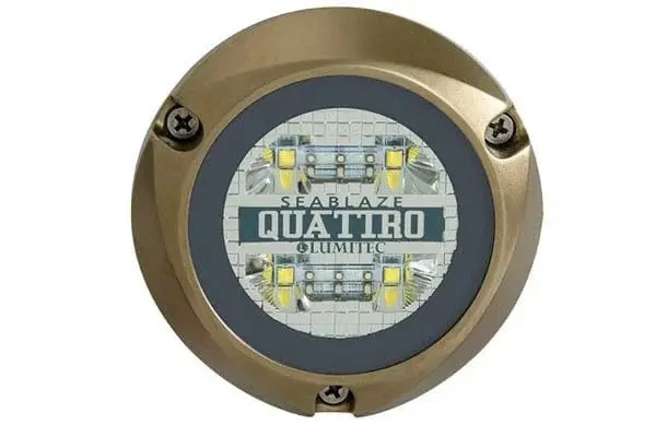 Lumitec Quattro Dual Color Blue/White Surface Mount Bronze Housing 12/24Vdc 1