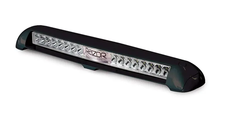 Lumitec Razor Spot Light Bar Flush Mount White Led Black Housing 12/24V 1