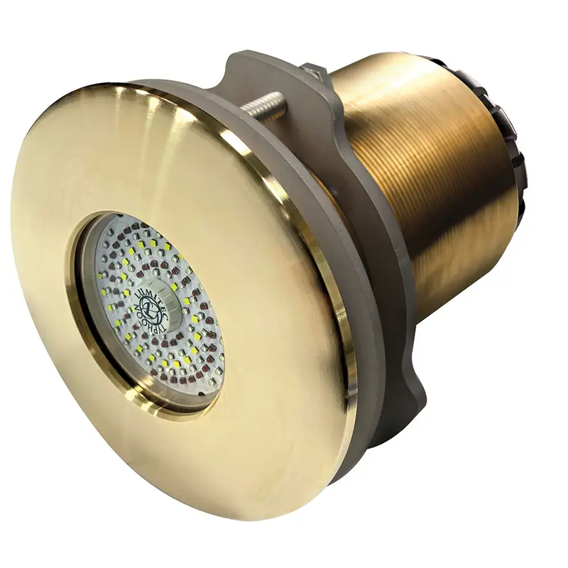 Lumitec Seablaze Typhoon Underwater Light - Bronze Thru-Hull Led Light - White/Blue - Flush Mount [101450] 1