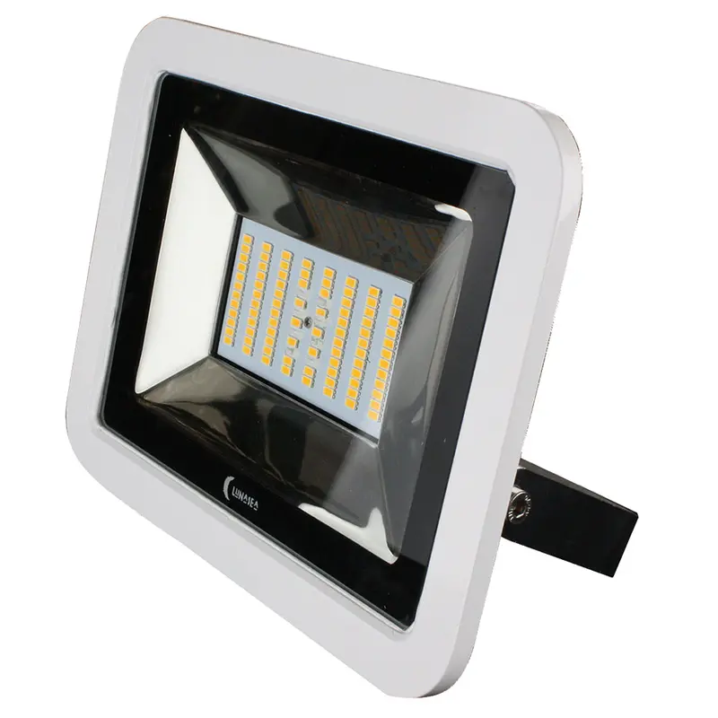 Lunasea 35W Slimline Led Floodlight, 12/24V, Cool White, 4800 Lumens, 3 Cord - White Housing [Llb-36Mn-81-00] 1