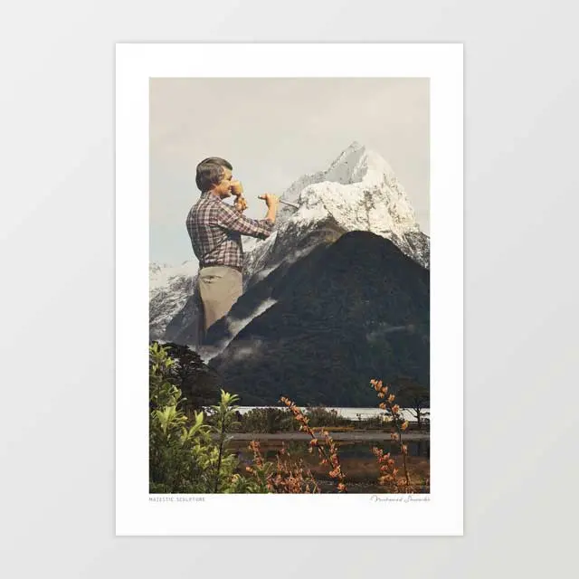 'Majestic Sculpture' Art Print By Vertigo Artography | Surreal Mountain Sculpting Landscape Quirky Wall Art 1