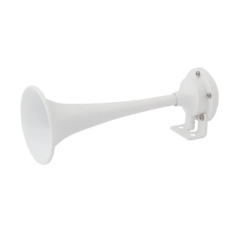 Marinco White Epoxy Coated Single Trumpet Mini Air Horn [10104] 1
