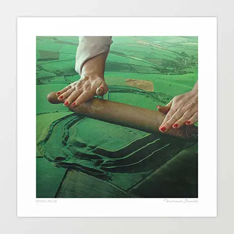 Meadows Roller Art Print By Vertigo Artography | Surreal Irish Wall Art Quirky Kitchen Bakery Decor 1