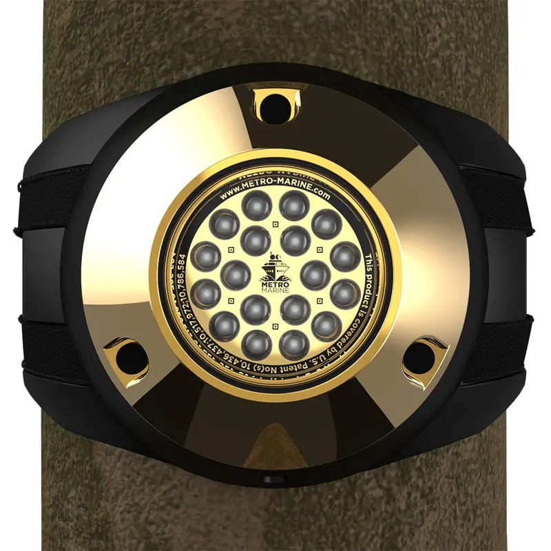 Metro Marine High-Output Piling Mount Underwater Light W/Intelligent Monochromatic Leds - Green, 90 Beam [F-Pmr1-G3-90] 1